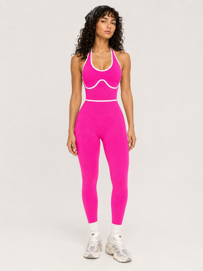 Moisture-Wicking Fitness Jumpsuit