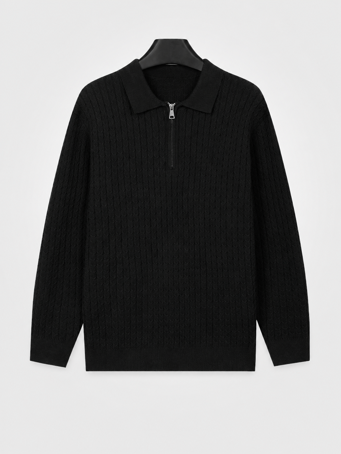 Men’s Long-Sleeve Polo Knit Top