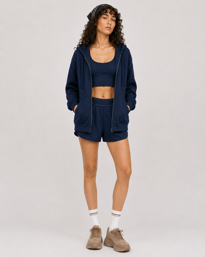 Women’s Hooded Sports Top & Shorts