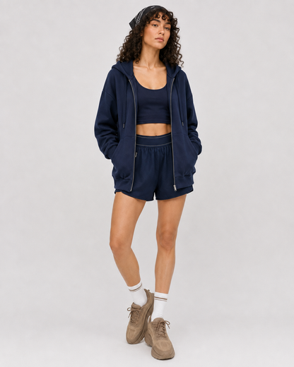 Women’s Hooded Sports Top & Shorts