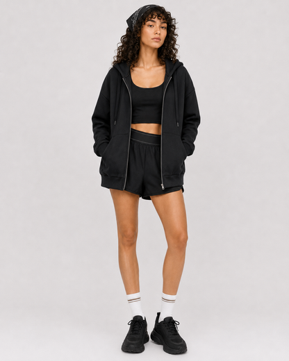 Women’s Hooded Sports Top & Shorts