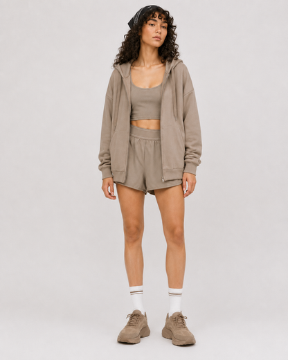 Women’s Hooded Sports Top & Shorts