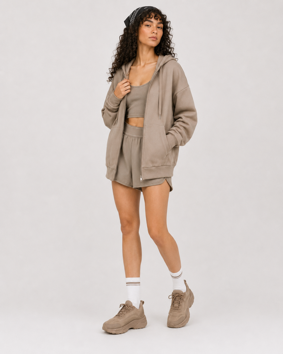 Women’s Hooded Sports Top & Shorts