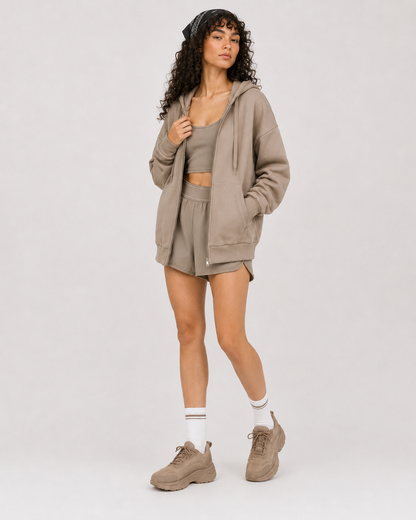 Women’s Hooded Sports Top & Shorts