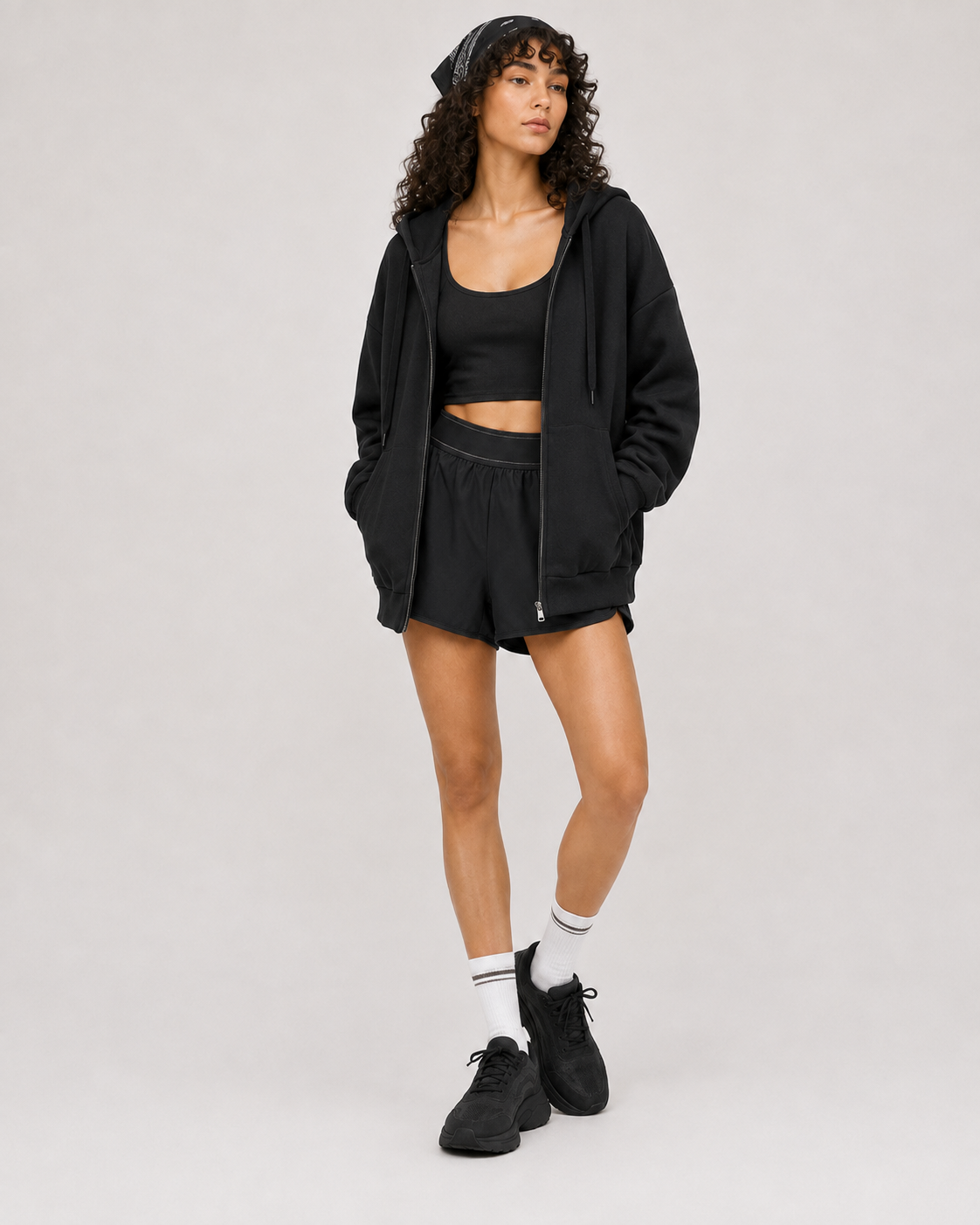 Women’s Hooded Sports Top & Shorts