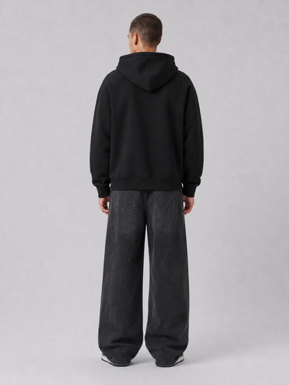 Loose Fit Hooded Zip-Up Jacket