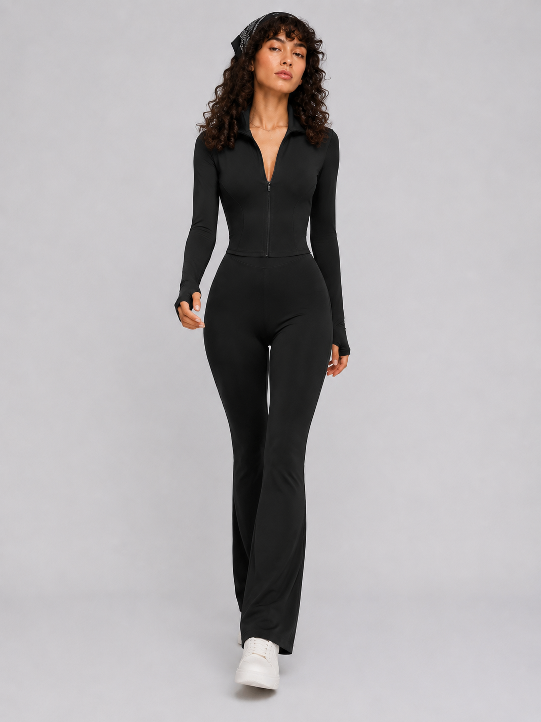 Women’s Long-Sleeve Bootcut Activewear Set