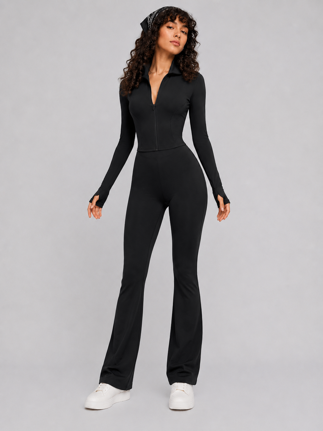 Women’s Long-Sleeve Bootcut Activewear Set