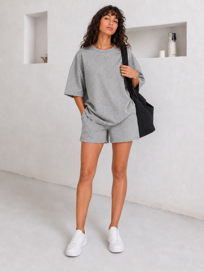 Drawstring Three-Quarter Sleeve Casual Top