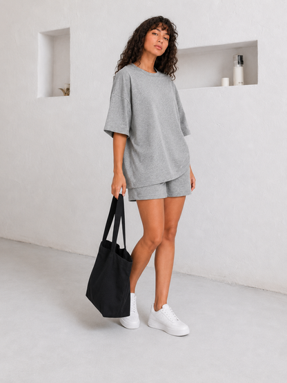Drawstring Three-Quarter Sleeve Casual Top