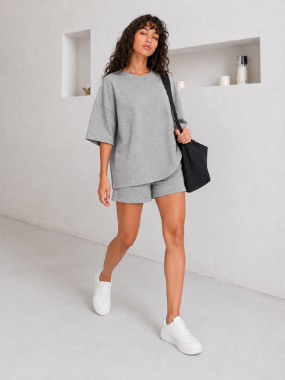 Drawstring Three-Quarter Sleeve Casual Top