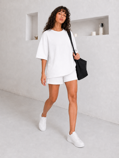 Drawstring Three-Quarter Sleeve Casual Top