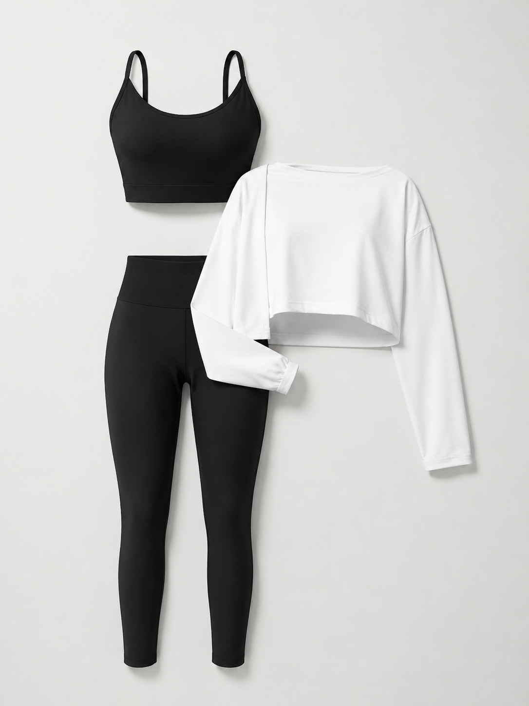 Women’s Long-Sleeve Crop Top & Leggings Set