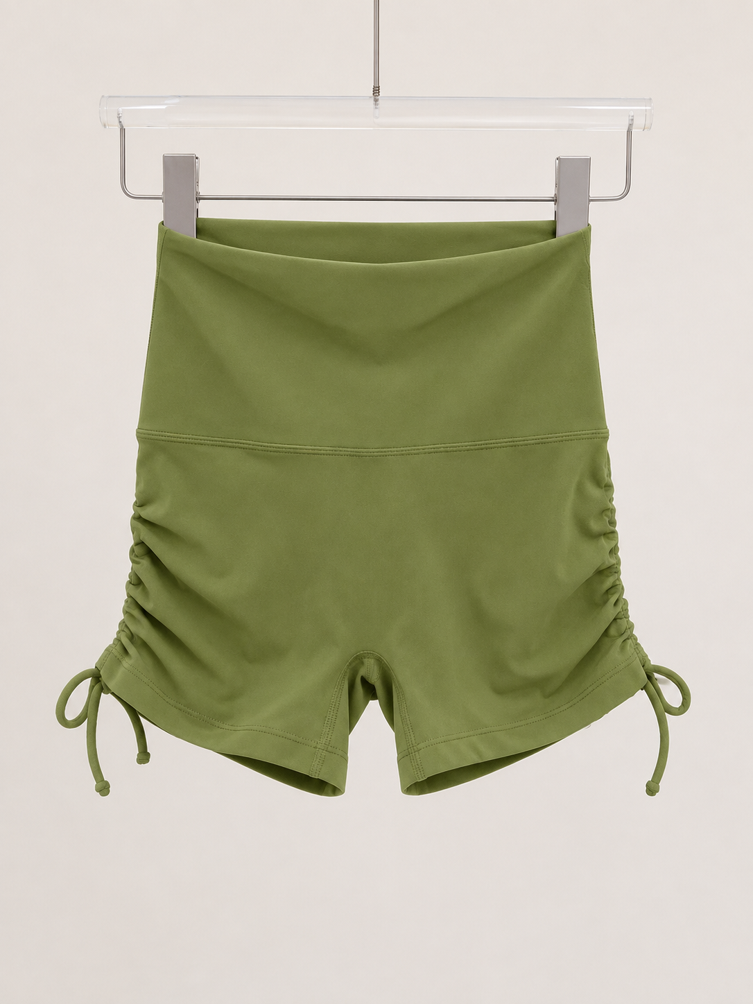 Women’s High-Waist Ruched Drawstring Shorts