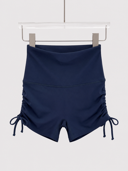 Women’s High-Waist Ruched Drawstring Shorts