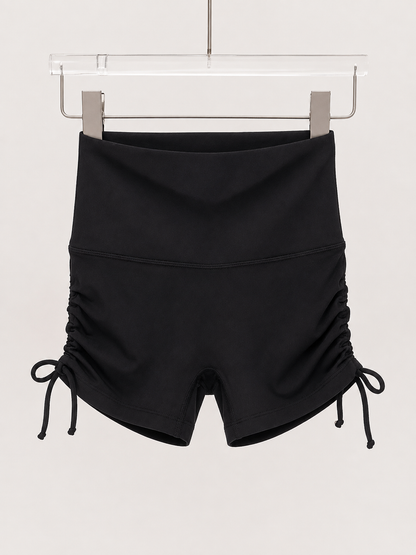 Women’s High-Waist Ruched Drawstring Shorts