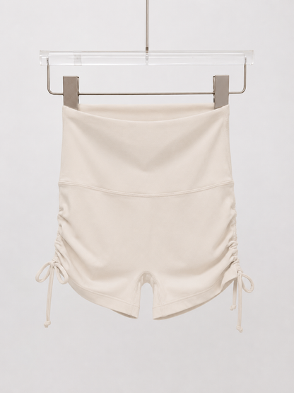 Women’s High-Waist Ruched Drawstring Shorts