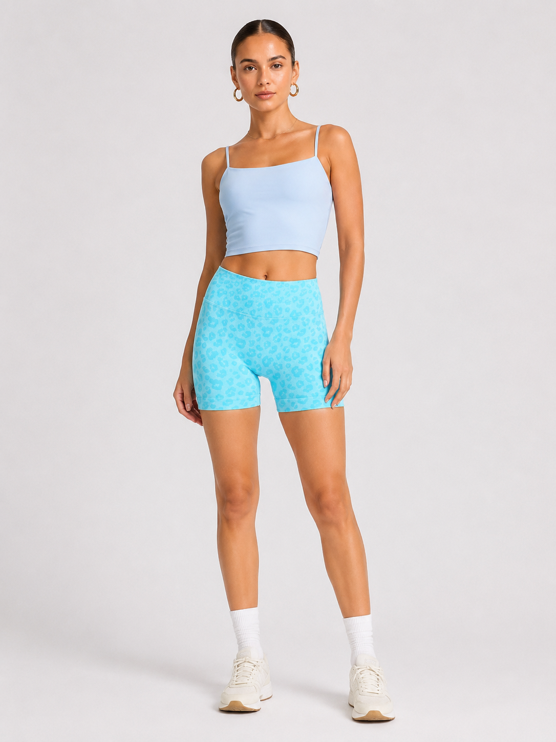 Women’s High-Waist Leopard Print Biker Shorts