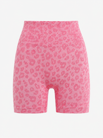 Women’s High-Waist Leopard Print Biker Shorts