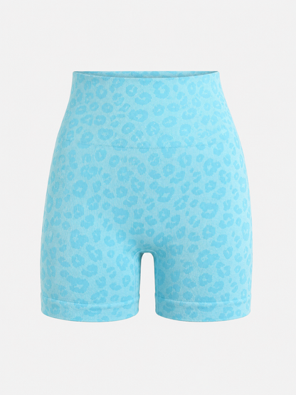 Women’s High-Waist Leopard Print Biker Shorts