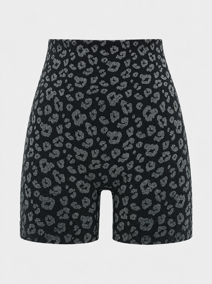 Women’s High-Waist Leopard Print Biker Shorts