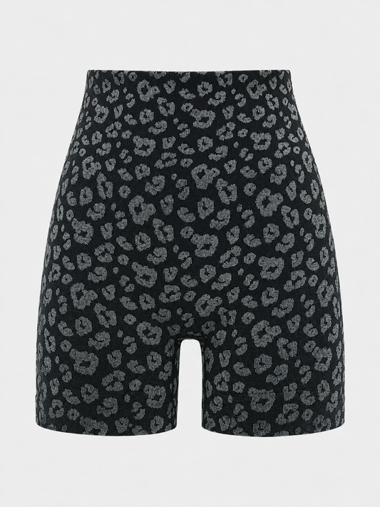 Women’s High-Waist Leopard Print Biker Shorts