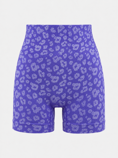 Women’s High-Waist Leopard Print Biker Shorts