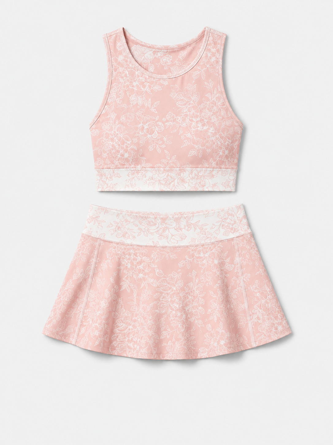 Women’s Floral Crop Top & Skirt Set