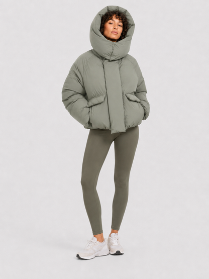 Women’s Cropped Hooded Puffer Jacket