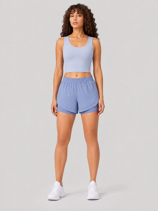 Women’s High-Waist Moisture-Wicking Fitness Shorts