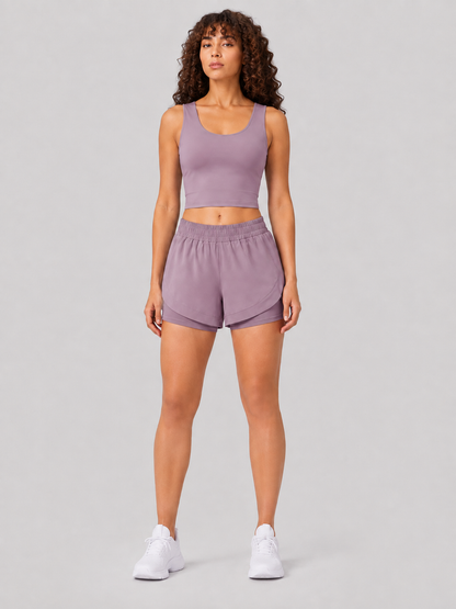 Women’s High-Waist Moisture-Wicking Fitness Shorts