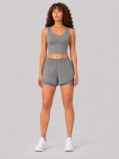 Women’s High-Waist Moisture-Wicking Fitness Shorts