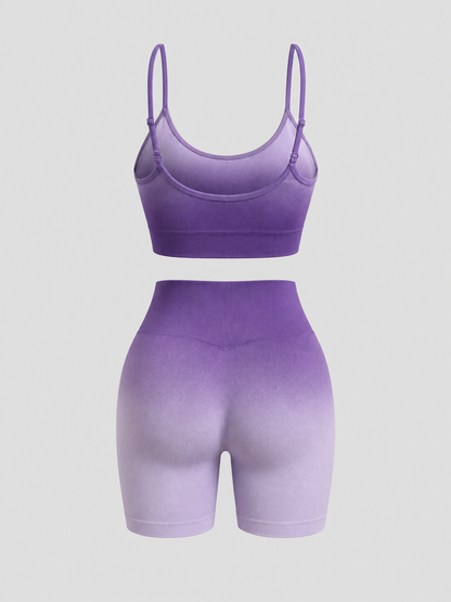 Women’s Gradient V-Neck Activewear Set