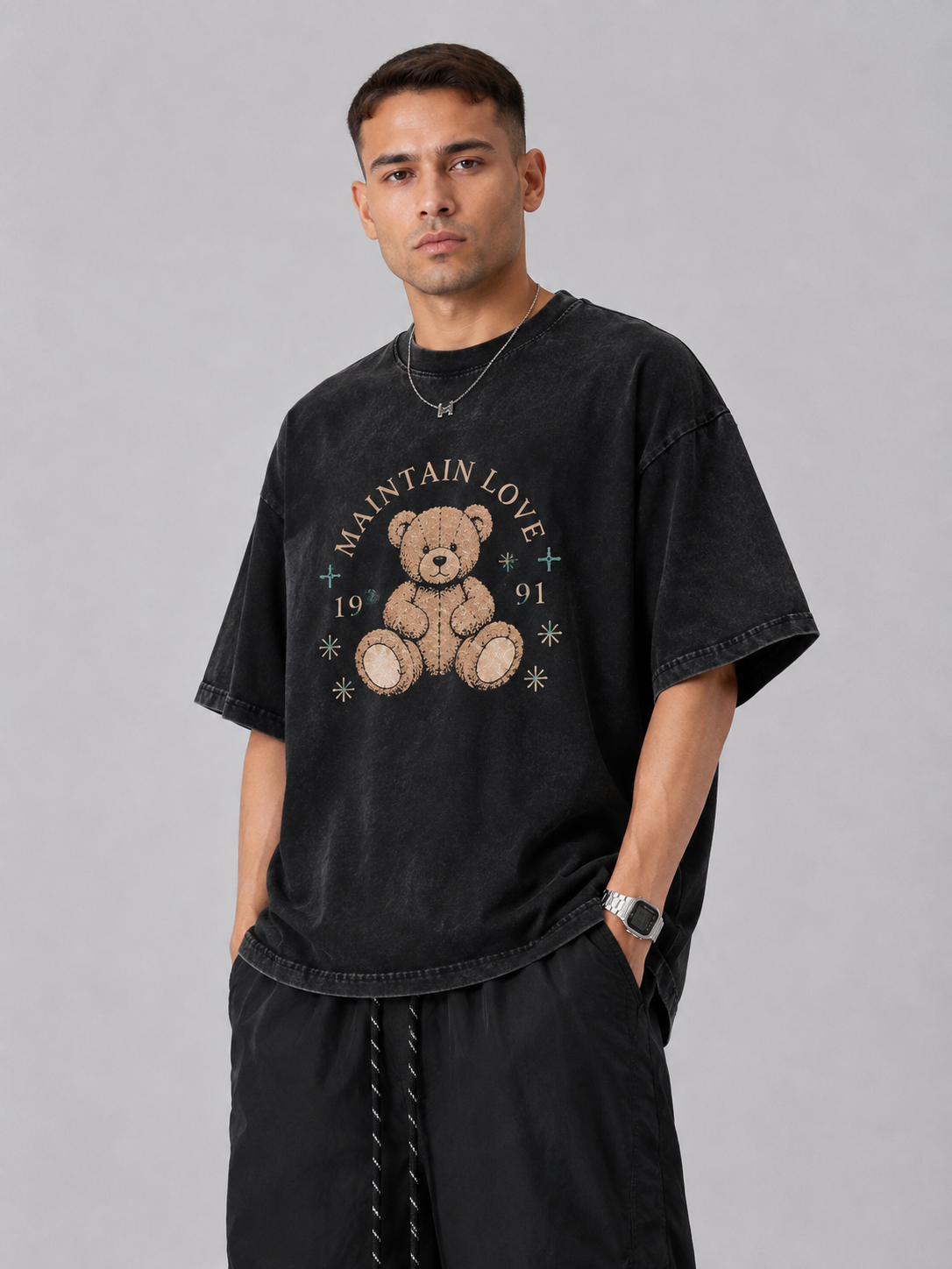 Cartoon Print Slim Fit T-Shirt