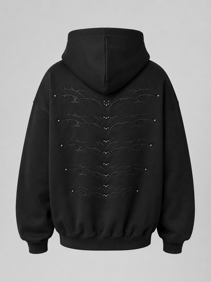 Washed Distressed Loose Fit Hoodie