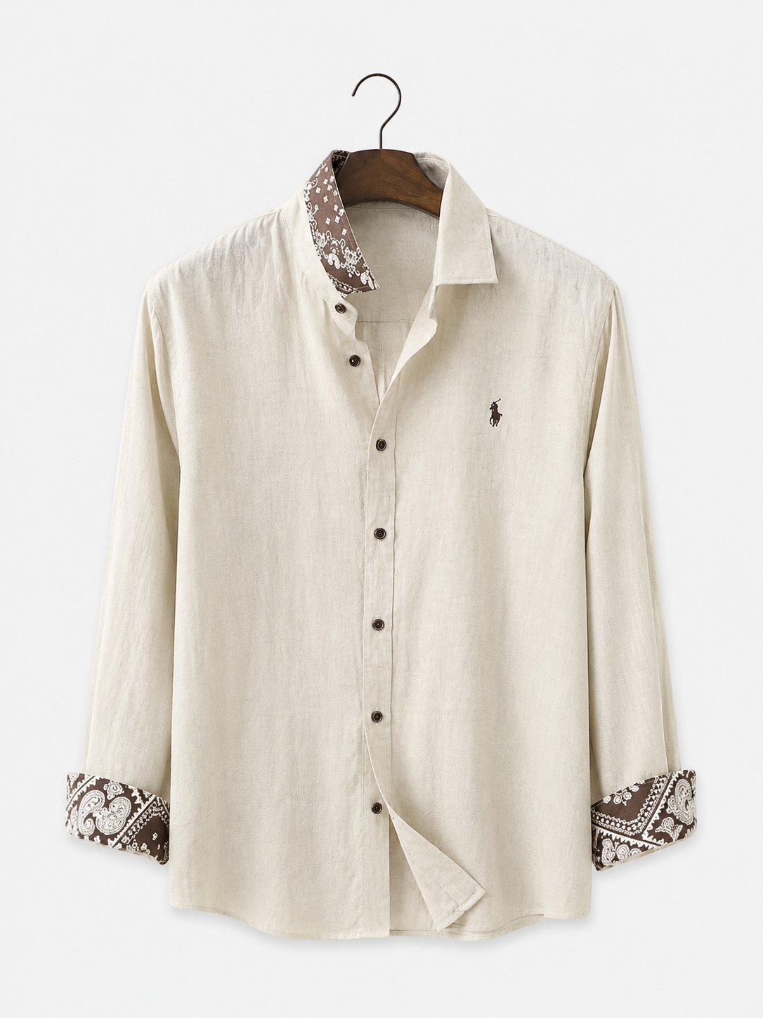 Light Khaki Loose Fit Lapel Jacket