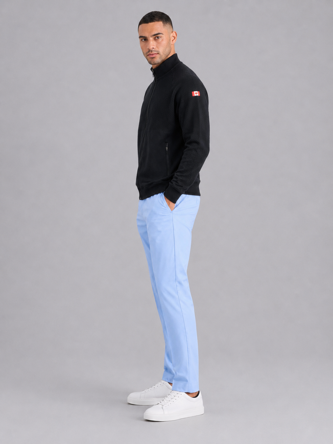 Slim Fit Stand Collar Sports Jacket