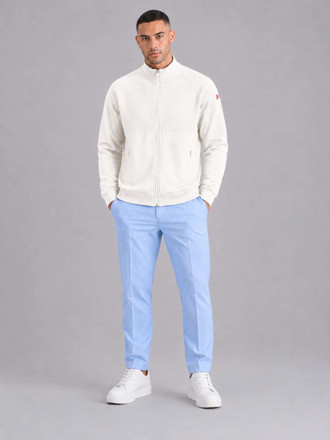 Slim Fit Stand Collar Sports Jacket