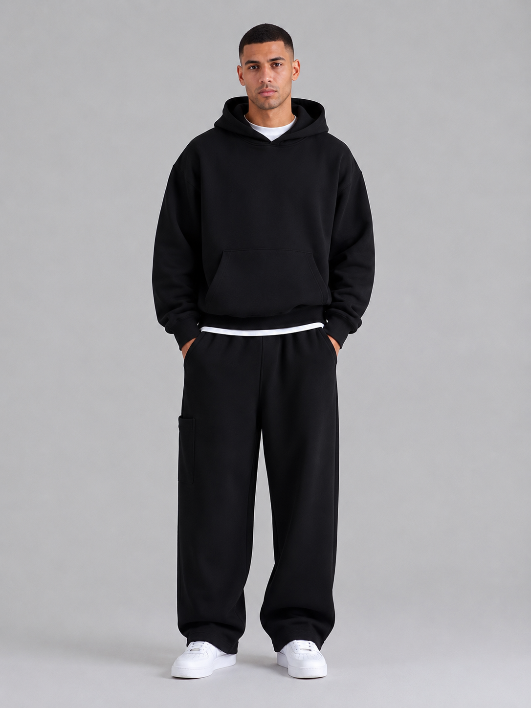 Loose Straight-Leg Cotton Casual Pants