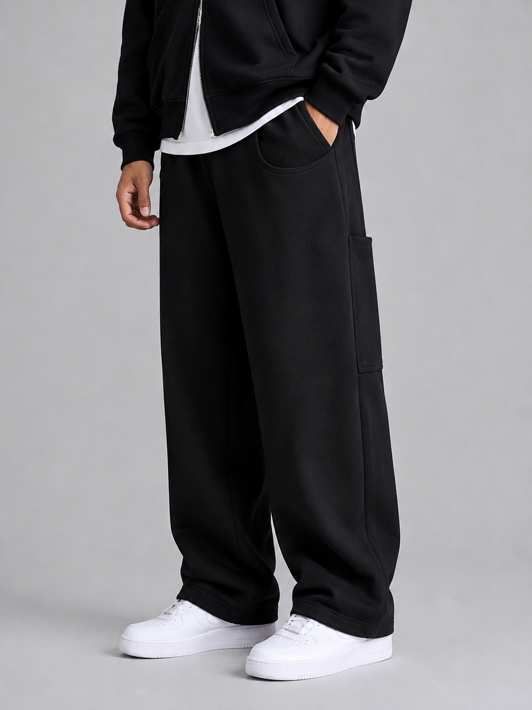 Loose Straight-Leg Cotton Casual Pants