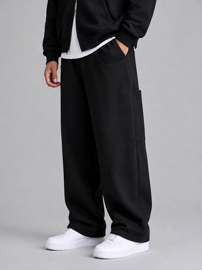 Loose Straight-Leg Cotton Casual Pants