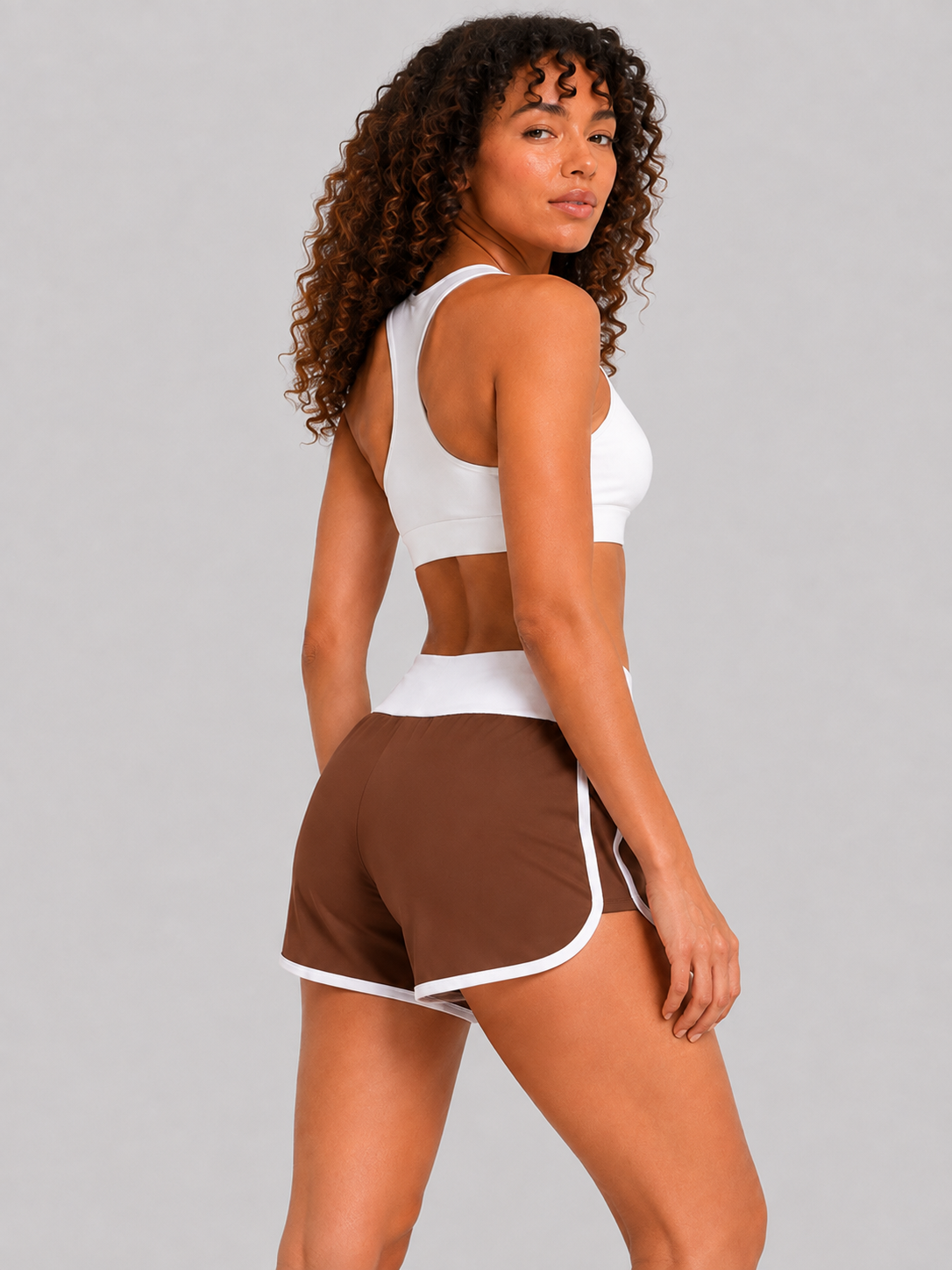 Women’s Breathable Striped Fitness Shorts