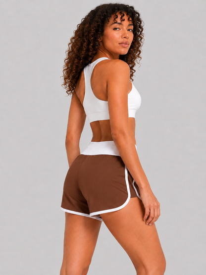 Women’s Breathable Striped Fitness Shorts