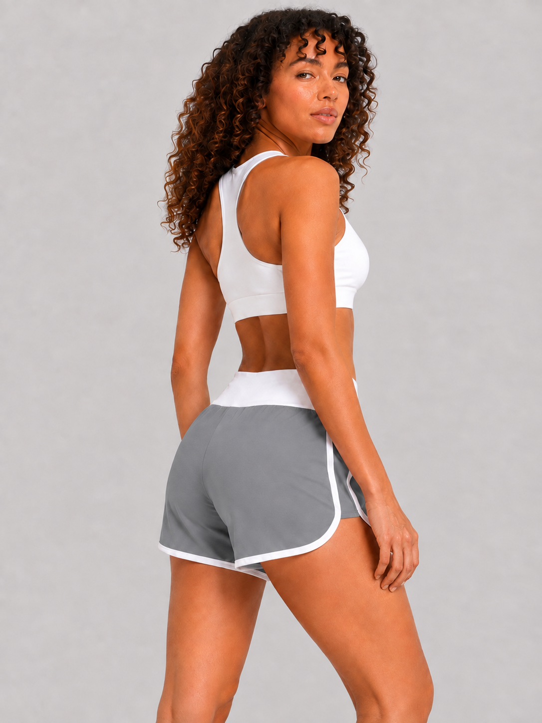 Women’s Breathable Striped Fitness Shorts