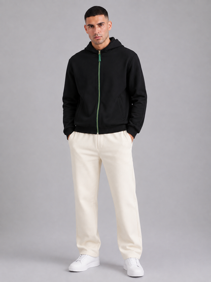 Color-Block Hooded Casual Jacket