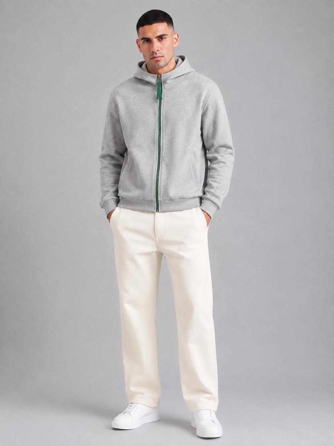Color-Block Hooded Casual Jacket
