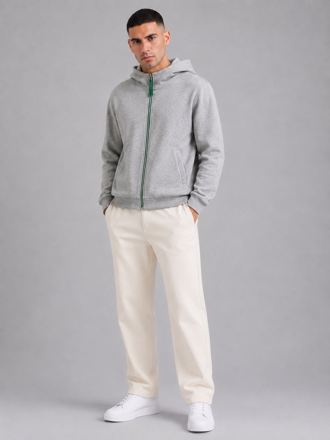 Color-Block Hooded Casual Jacket
