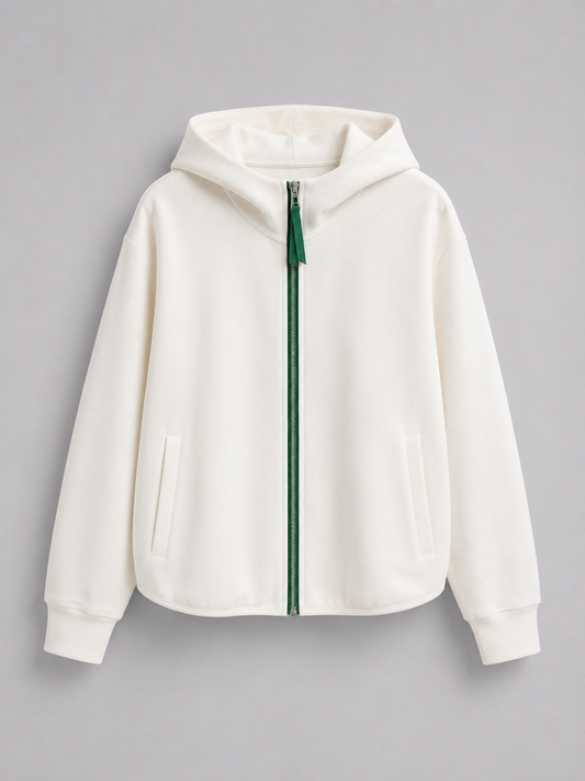 Color-Block Hooded Casual Jacket