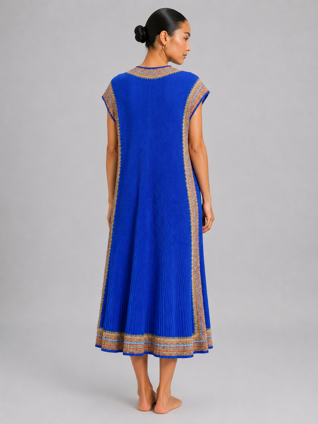 Women’s Sleeveless Pleated A-Line Maxi Dress
