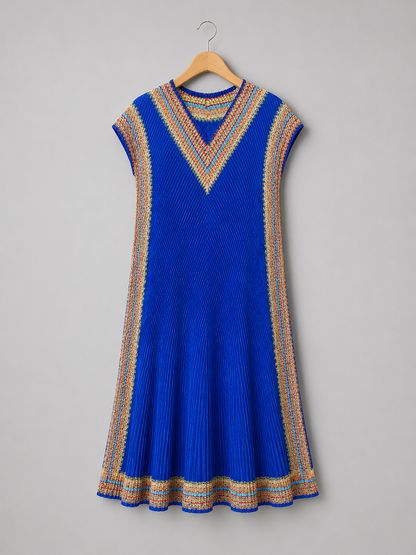 Women’s Sleeveless Pleated A-Line Maxi Dress